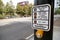 Texas, USA - A trafic sign teaching different steps of how to cross a road in Texas