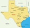 Texas - vector map of US state