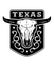 Texas, vintage emblem with bull skull. Vector illustration.