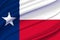 Texas waving flag illustration.