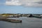 Texel, the Netherlands. August 2022. The ferry port of Texel, as seen from the ferry.