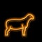 texel sheep neon glow icon illustration