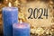 Text 2024, Candles, Warm Atmosphere, Christmas, Winter