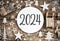 Text 2024, Wood, Natural Christmas Decor