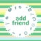 Text add friend. Social concept . Infographics icon set. Icons of maths, graphs, mail and so on