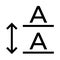 Text Alignment vector line icon