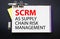 text as Supply Chain Risk Management - SCRM on white paper