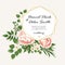The text background with flowers peonies and Jasmine, branches o