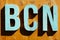 Text BCN, abbreviation for Barcelona