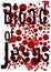 Text of blood of jesus with red circle