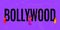 Text Bollywood on bright purple background