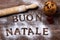 Text buon natale, merry christmas in italian