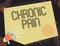 Text caption presenting Chronic Pain. Business showcase Pain that extends beyond the expected period of healing