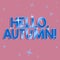 Text caption presenting Hello, Autumn. Word for greeting used when embracing the change from summer to winter Line