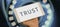 Text caption presenting Trust. Business concept firm belief in the reliability truth ability or strength of someone