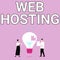 Text caption presenting Web Hosting. Business overview business allowing access to a server to store data in a website