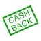 Text cash back in frame rubber stamp