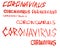 Text caution coronavirus on a white background. coronavirus epidemic