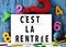 Text cest la rentree, back to school in french