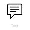 Text chat and message icon. Editable Vector Outline.