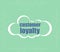 Text Customer loyalty. Marketing concept . Abstract cloud containing words related to leadership