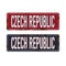 Text CZECH REPUBLIC distressed grunge rusty metal look.