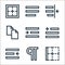 Text editor line icons. linear set. quality vector line set such as border, paragraph adjustment, left indent, right indent, right