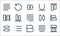 text editor line icons. linear set. quality vector line set such as bottom alignment, bold, vertical position, justify text,