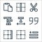 Text editor line icons. linear set. quality vector line set such as right indent, border, border, quote, text, capital letter,