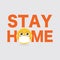 Text And Emoji Stay Home Font to Allow People to Stay in The House to Prevent The Corona Virus that is Spreading Throughout the Wo