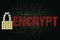 Text encrypt. security concept