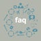 Text Faq. Education concept. frequently asked questions . Universal and standard icons for web and app