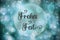 Text Frohes Fest, Means Happy Holidays, Turquoise Christmas Background