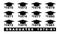 Text with graduation hat 1970-1981 set