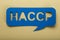 Text Haccp On Speech Bubble