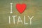 Text i love Italy