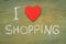 Text i love shopping