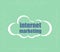 Text Internet marketing. Business concept . Abstract cloud containing words related to leadership