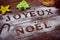 Text joyeux noel, merry christmas in french