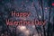 Text In Large Letters Happy Valentines Day On Galactic Love Odyssey Background