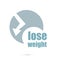 Text lose weight. Social concept . Logo element and Abstract web Icon