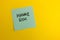 Text manage risk handwritten on sticky note