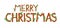 Text Merry Christmas stylized from branches and ne