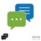 Text message bubbles dialog symbol vector glyph icon