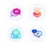 Text message, Gift and Skin cream icons set. Approved sign. Chat bubble, New year, Medical cosmetic. Vector