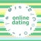 Text Online dating. Events concept . Infographics icon set. Icons of maths, graphs, mail and so on