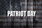 The text Patriot Day on  flag of the United States