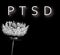 text ptsd on a black and  white picture of a wild herb