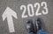 Text on the road - 2023