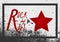 Text Rock and Roll, star sign. Background grunge texture with fr